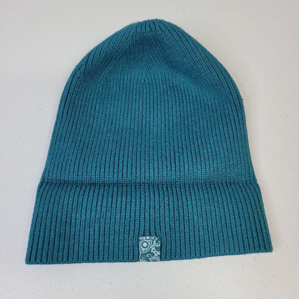 Vera Bradley Womens Ribbed Beanie Teal Blue Knit Soft Winter Hat RN 156007 - Picture 4 of 8